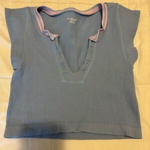 Urban outfitters Blue/Purple ribbed top, size xs, never worn